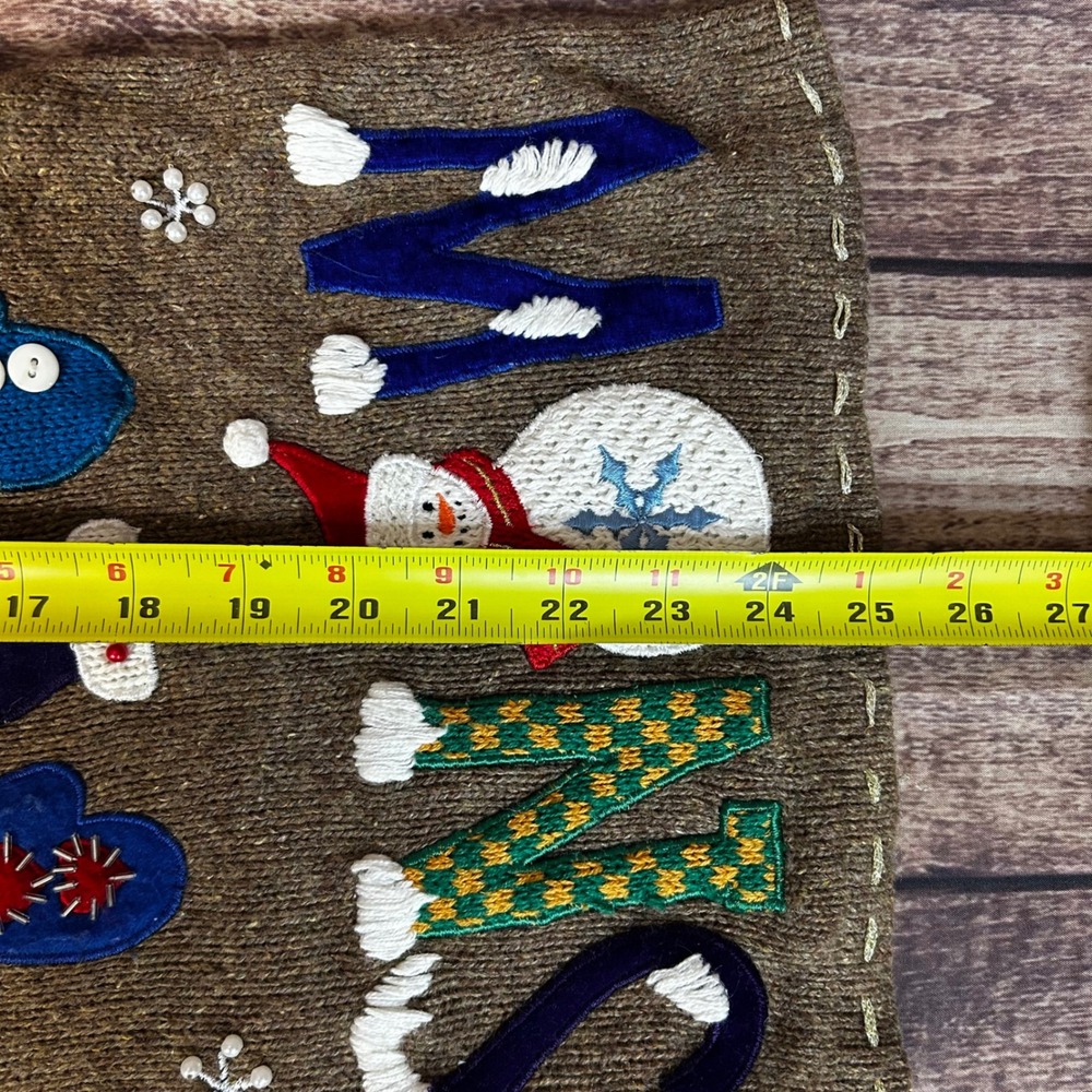 VTG Studio Joy Designers Snowman Ugly Christmas Snowman Sweater Cardigan 2X - Picture 12 of 12